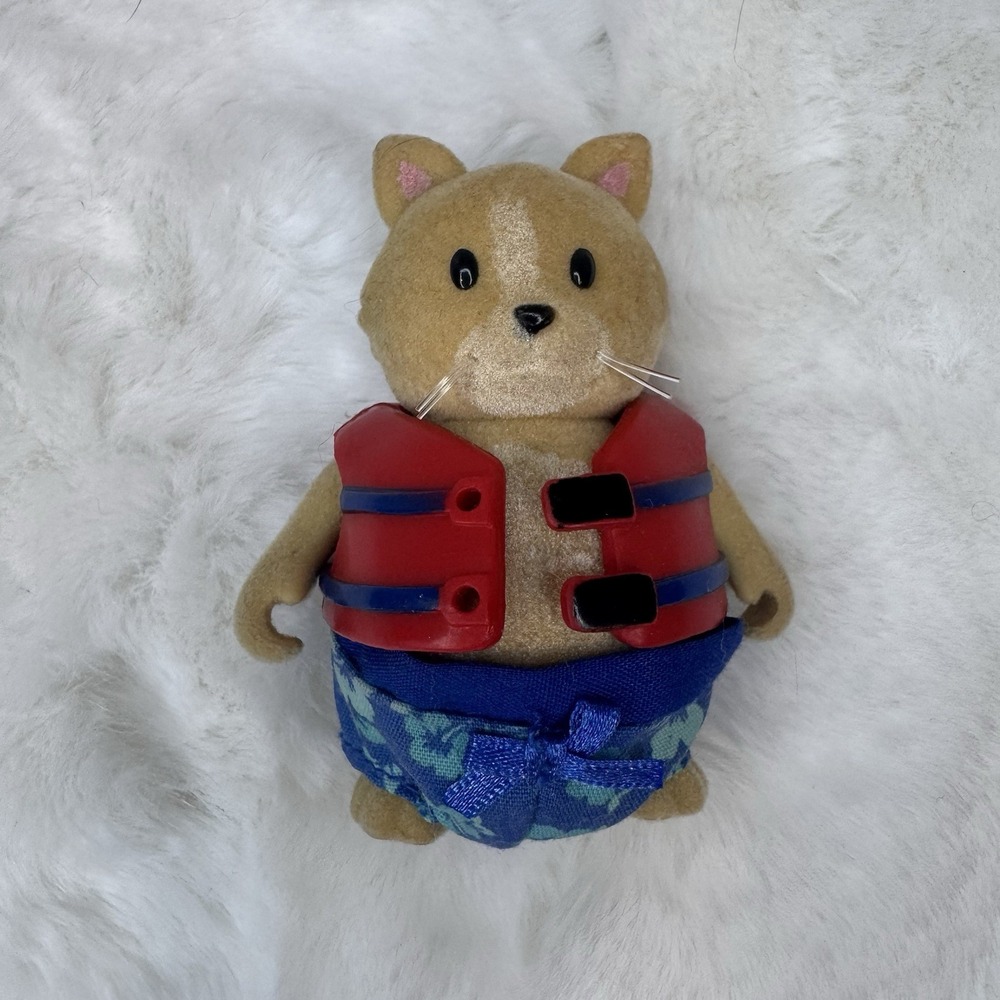 Woodzeez Wally Whiskerelli Cat Character Red Life Jacket & Swim ~ Boating Set